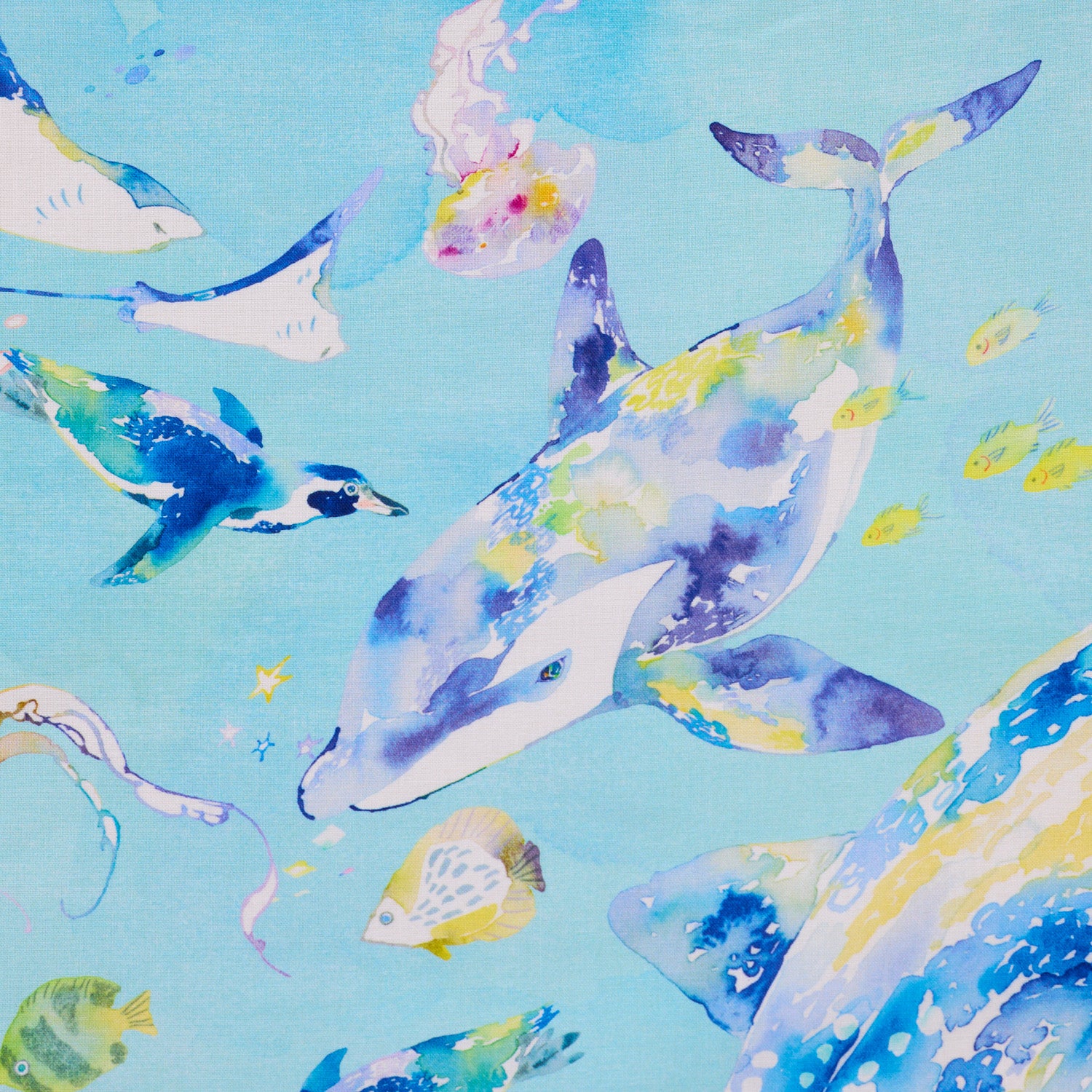 Aquarium Animals Printed Cotton Sheeting - Image 4