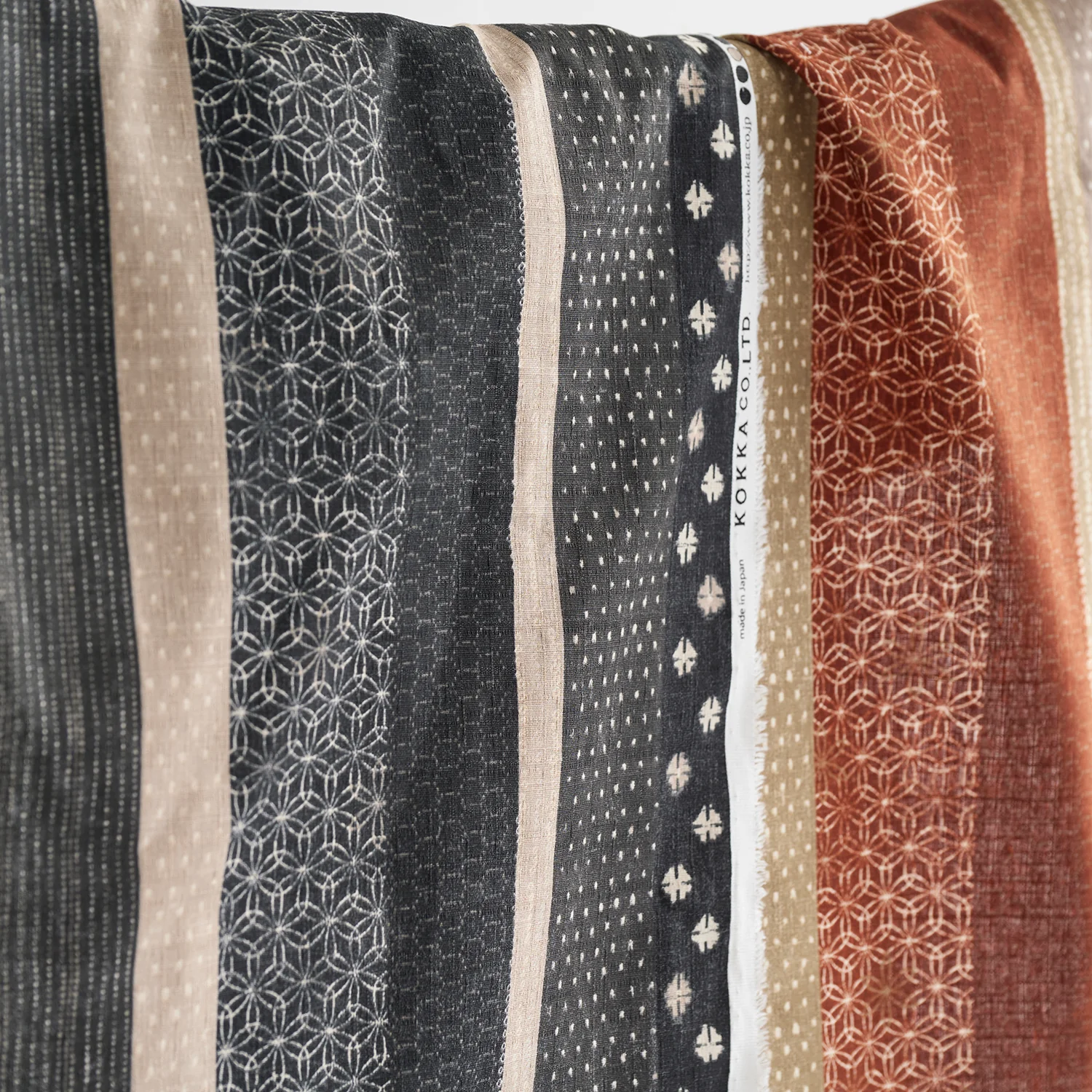 Boro Japan Stripe Cotton Dobby - Dark Red YKA-36050-2 - Image 3