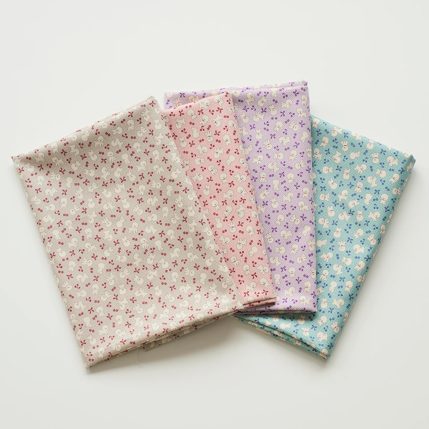Chibi-pri Bichon Frise Cotton Sheeting - Light Purple YKA-31040-1 - Image 4