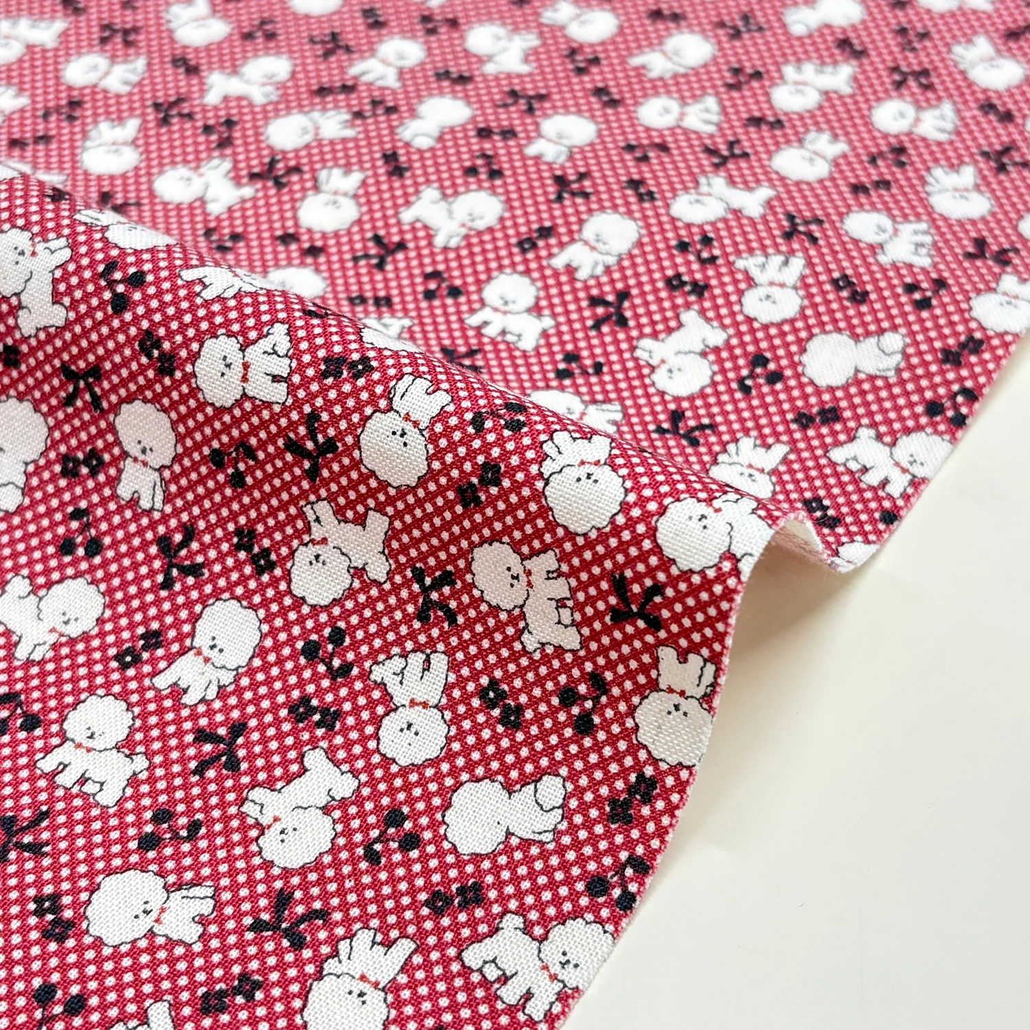 Chibi-pri Bichon Frise Cotton Sheeting - Light Purple YKA-31040-1 - Image 5