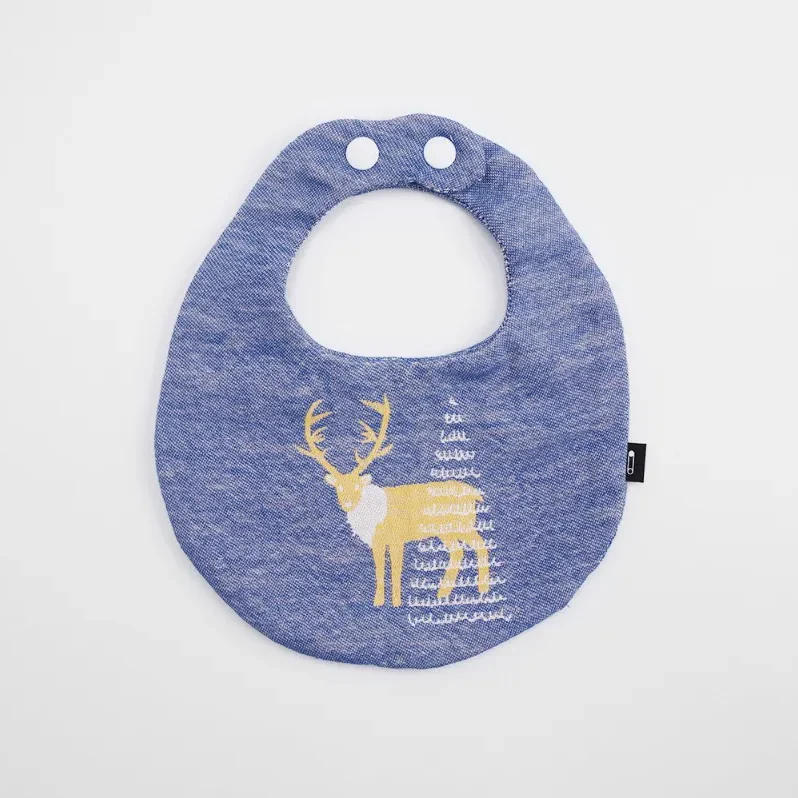 Clocomi Baby Bib & Drawstring Pouch Kit - Fir tree & animals - Image 3