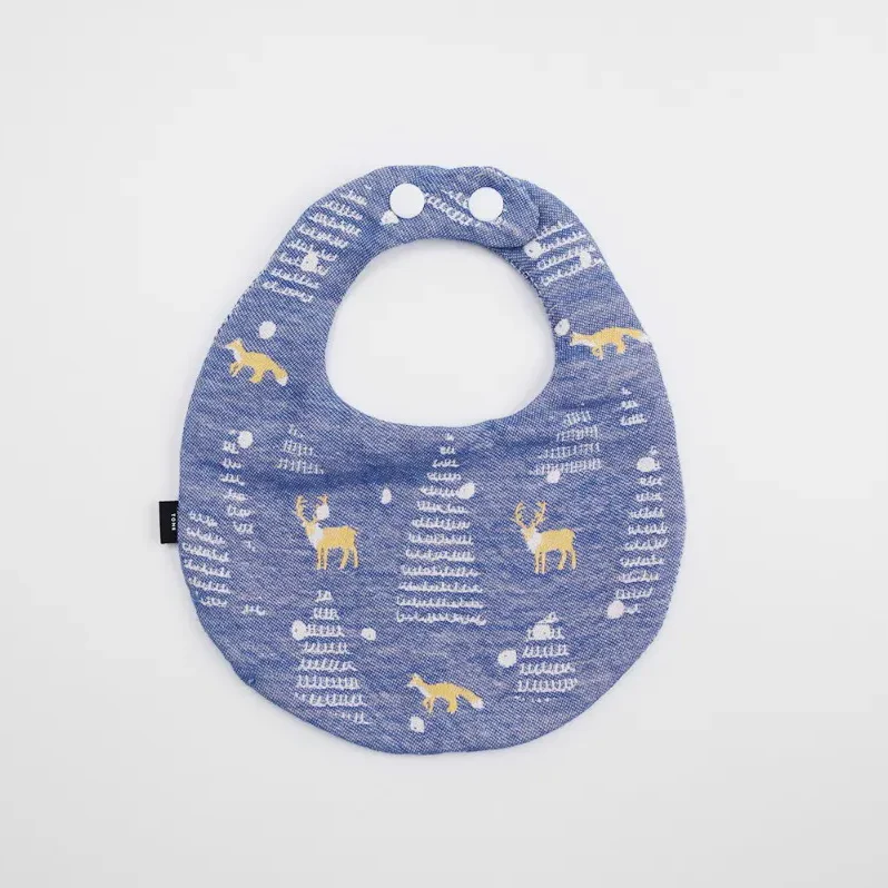 Clocomi Baby Bib & Drawstring Pouch Kit - Fir tree & animals - Image 4