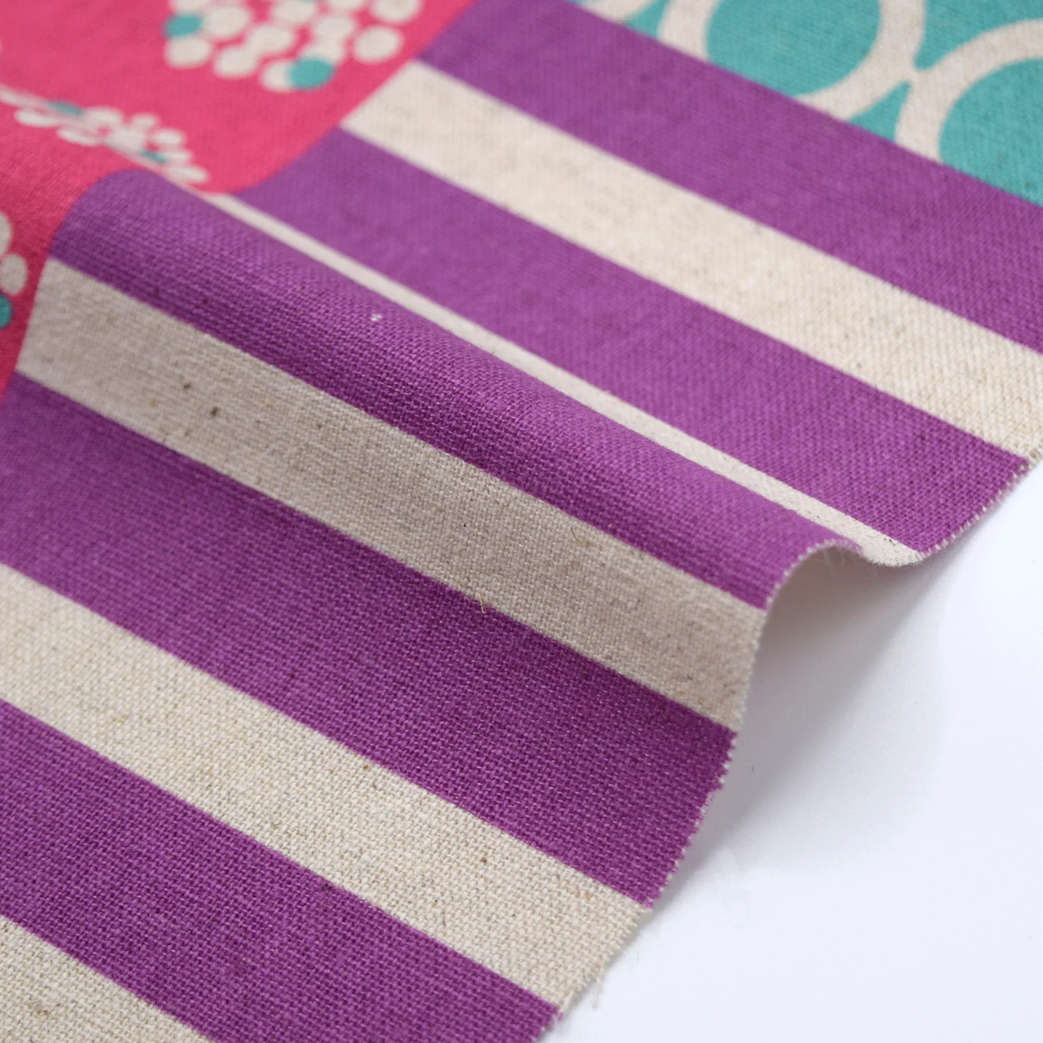 echino Piece Cotton Linen Canvas - Purple EKX-98160-62 - Image 3