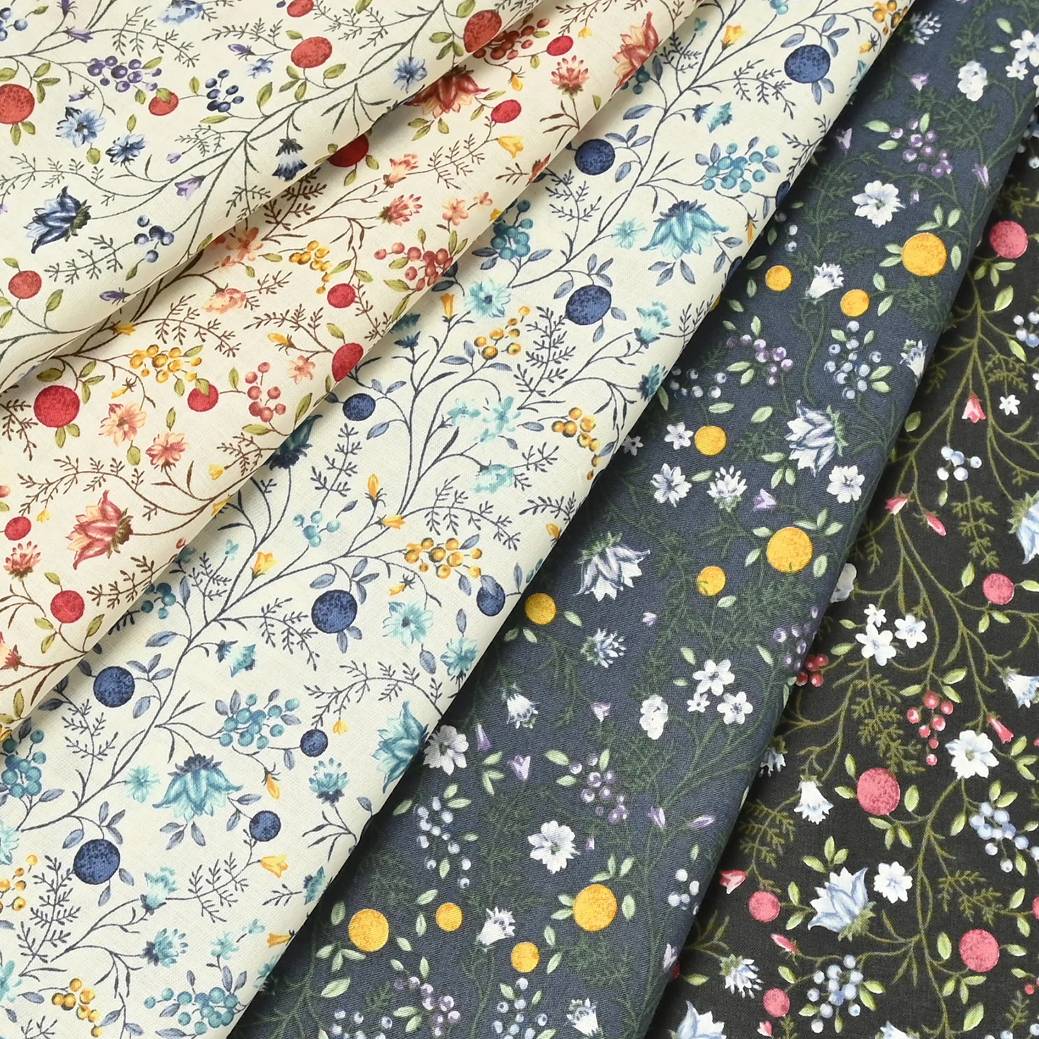Flownny Berry Bloom Cotton Lawn - Black NFA-1030-36 - Image 6