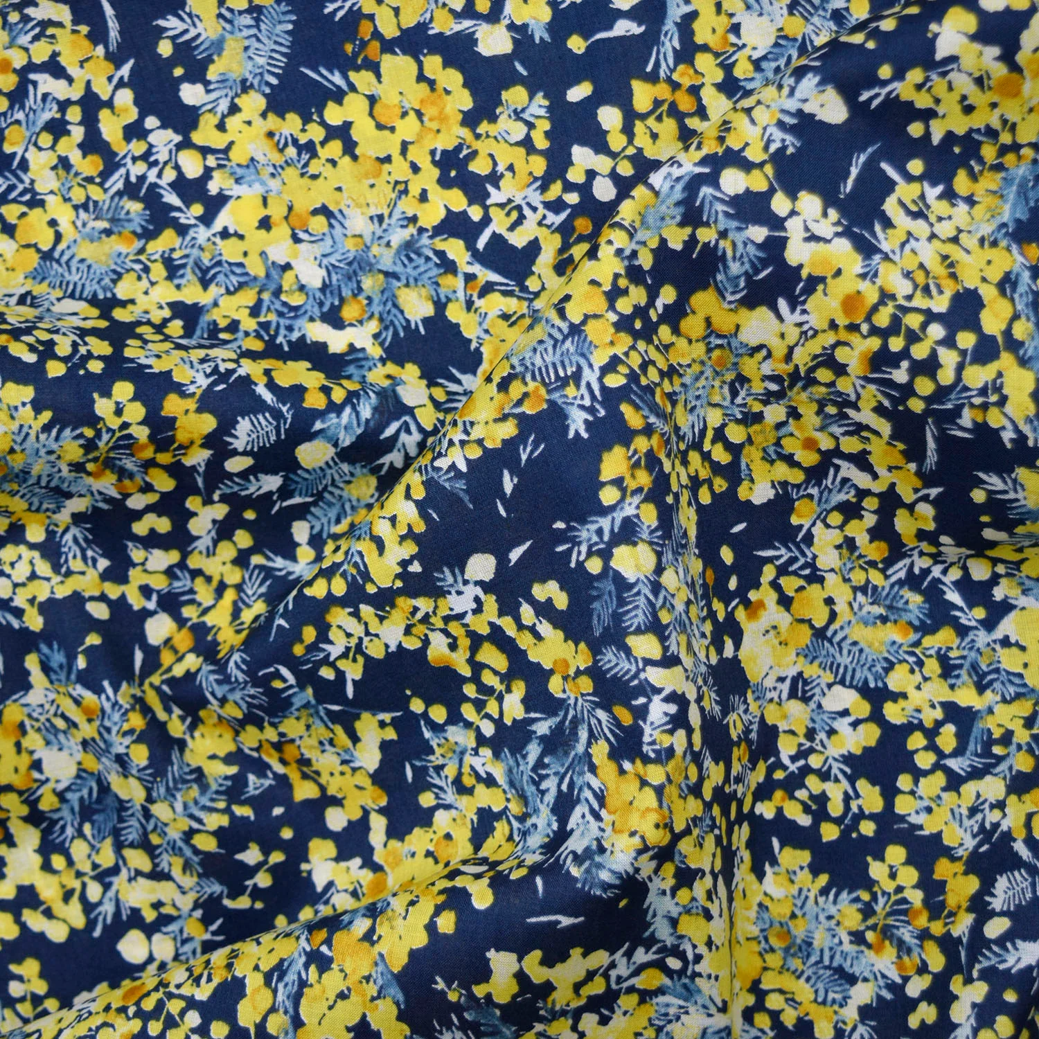 Flownny Mimosa Cotton Lawn - Navy NFA-1030-32
