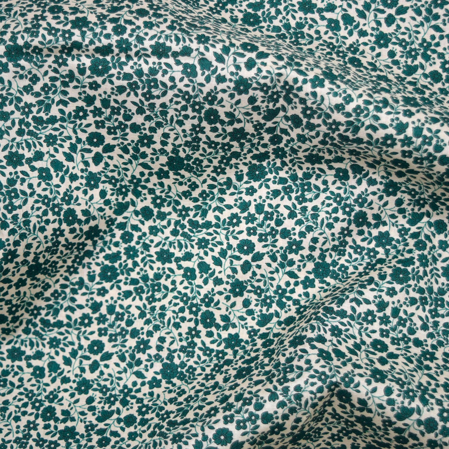 Flownny Petit Flowers Cotton Lawn - Green NFA-1040-43