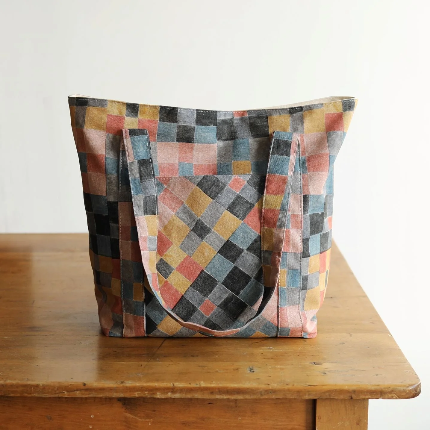 Gather by Bookhou - Geometric Cotton Linen Canvas - Brown EKX-1420-3 - Image 6