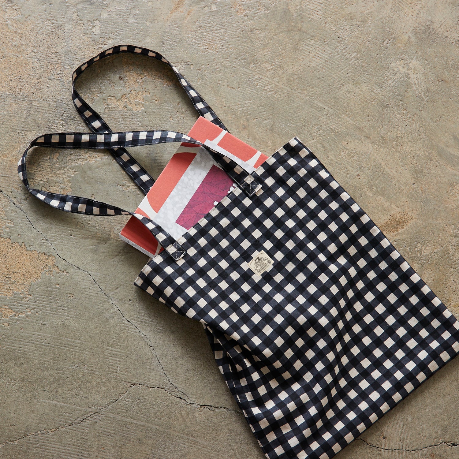 Gin-gam Tote Bag Kit (Fabric, Tag & Sewing Instructions)