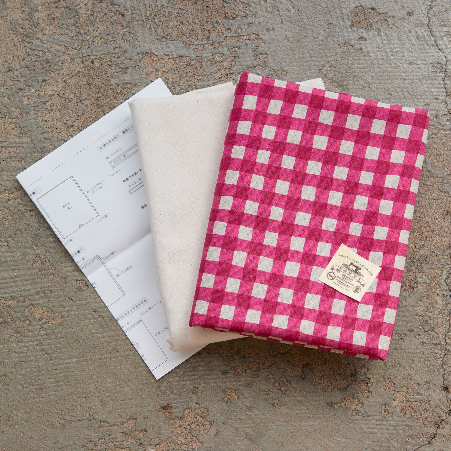 Gin-gam Tote Bag Kit (Fabric, Tag & Sewing Instructions) - Image 2