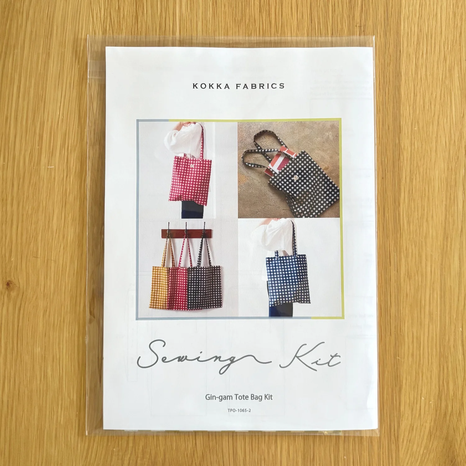 Gin-gam Tote Bag Kit (Fabric, Tag & Sewing Instructions) - Image 4
