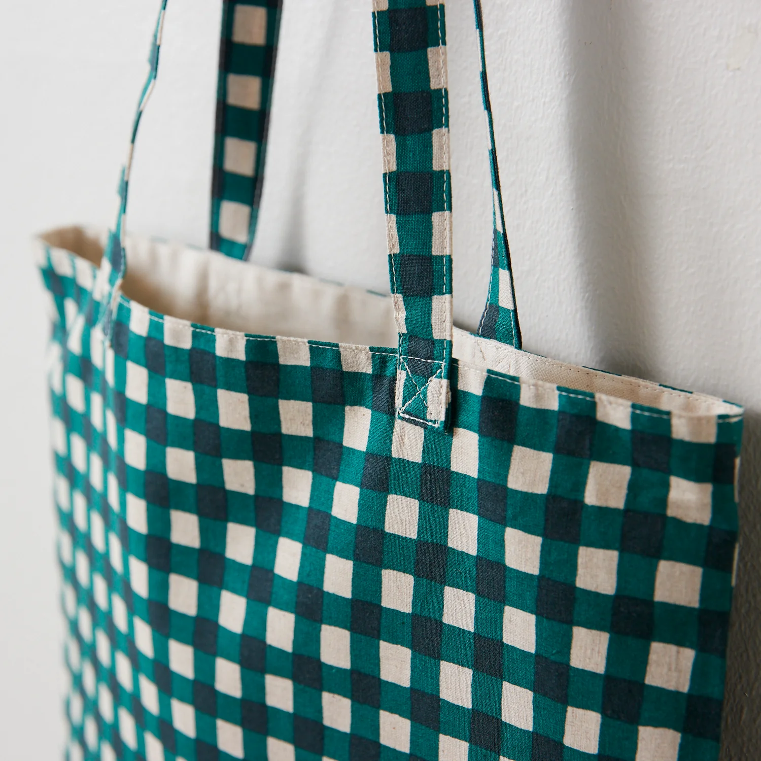 Gin-gam Tote Bag Kit (Fabric, Tag & Sewing Instructions) - Image 9