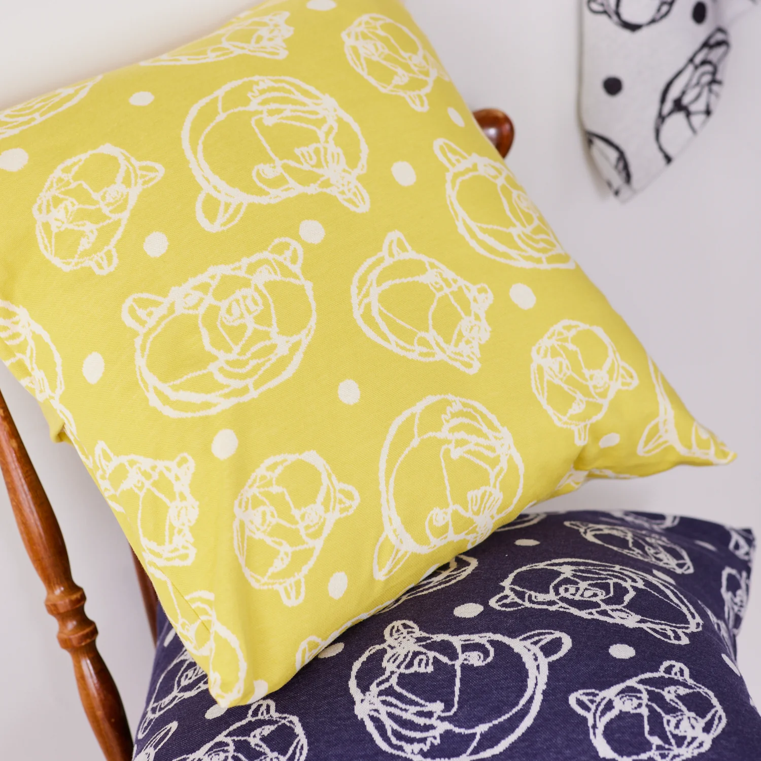 +HAyU Bear Cotton Knit Jacquard - Yellow EGX-7715-1 - Image 3