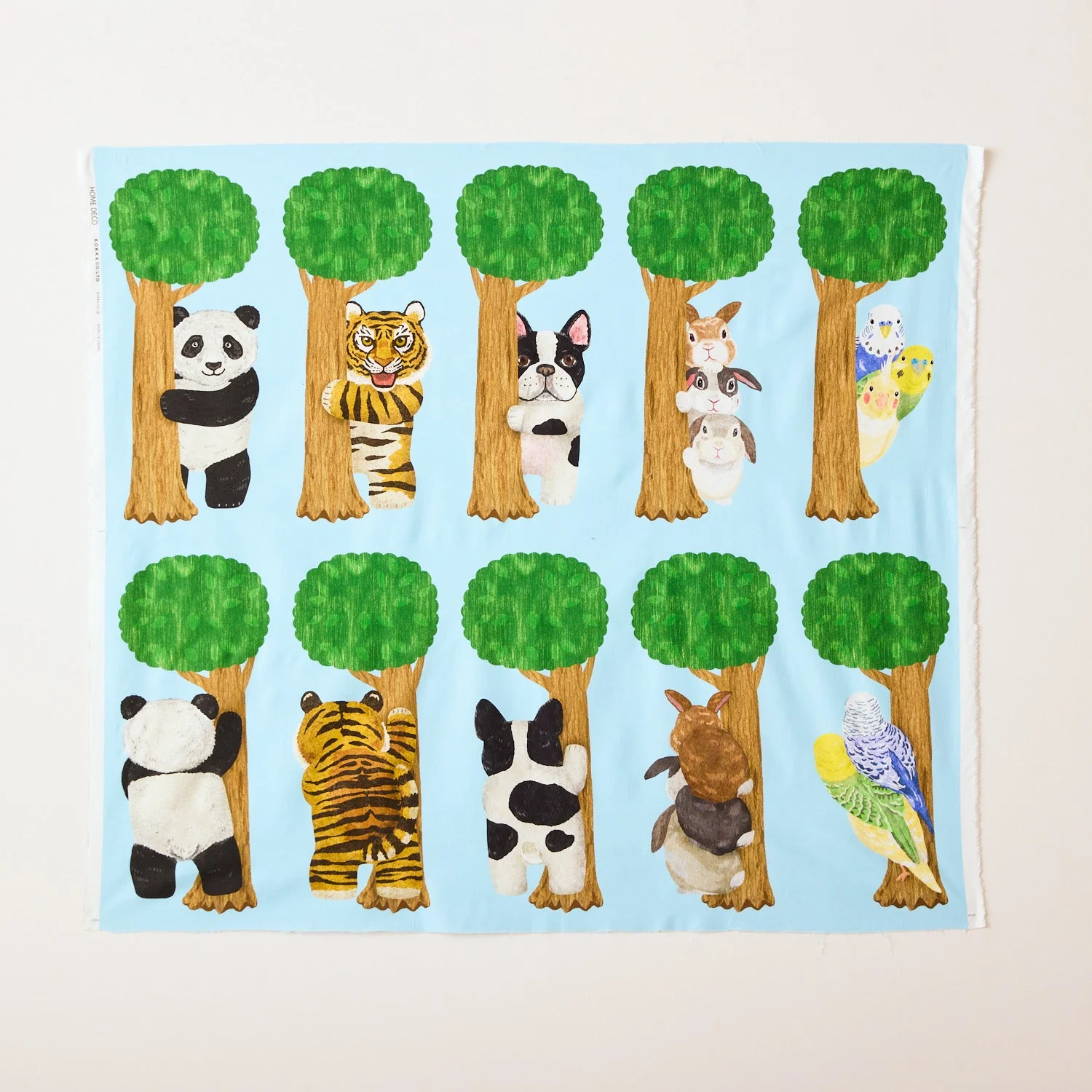 Home Deco Peeking Animals Cotton Sheeting YGA-71030-2
