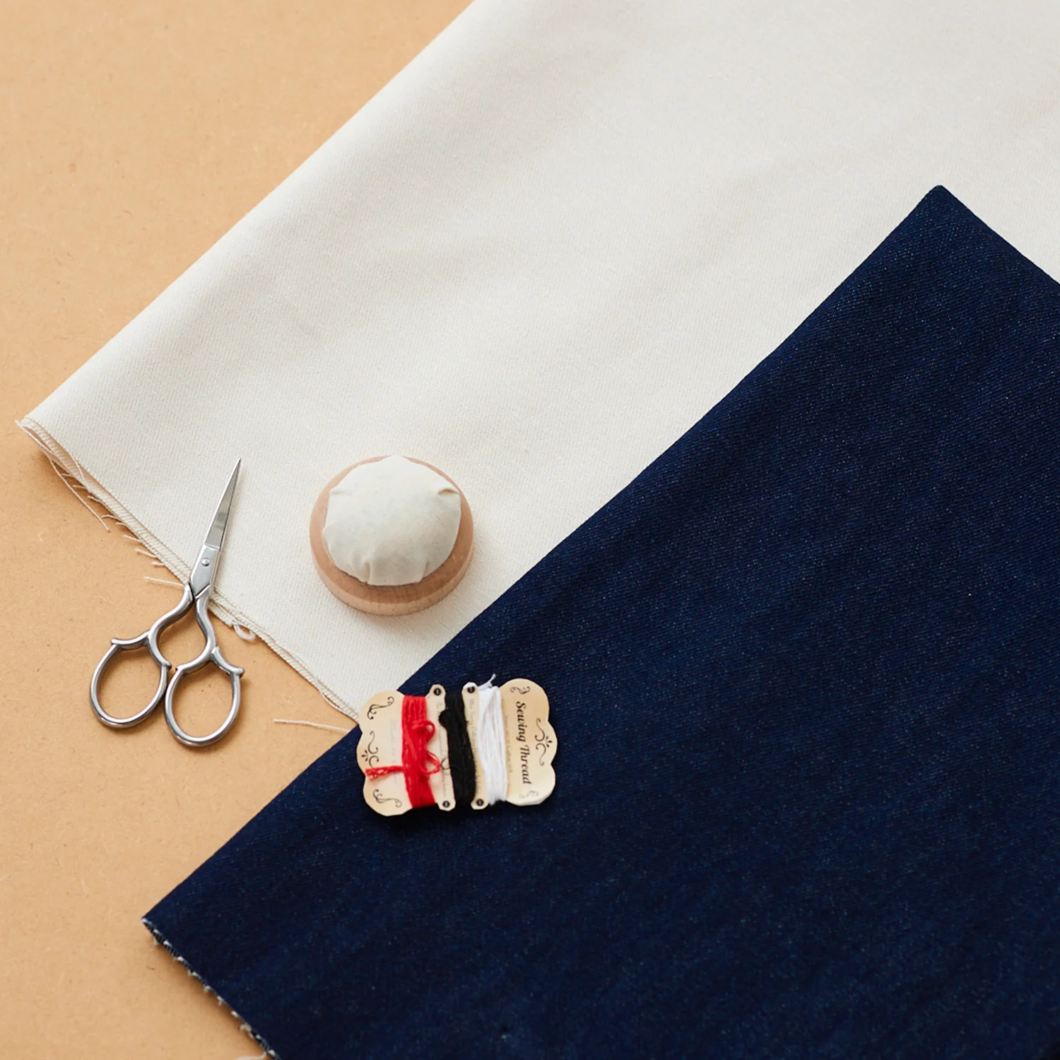 Japanese Denim 100% Cotton 10oz - Off White - Image 8