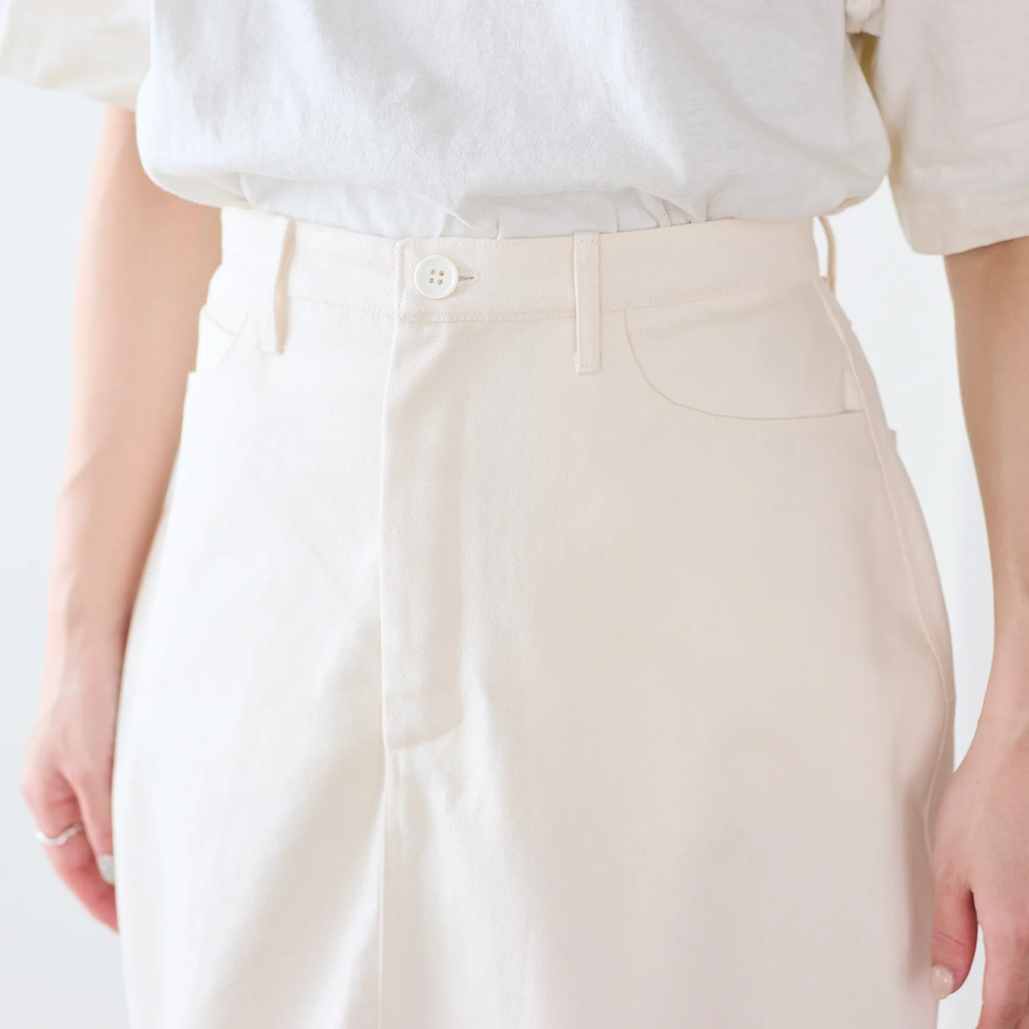 Japanese Denim 100% Cotton 10oz - Off White - Image 6