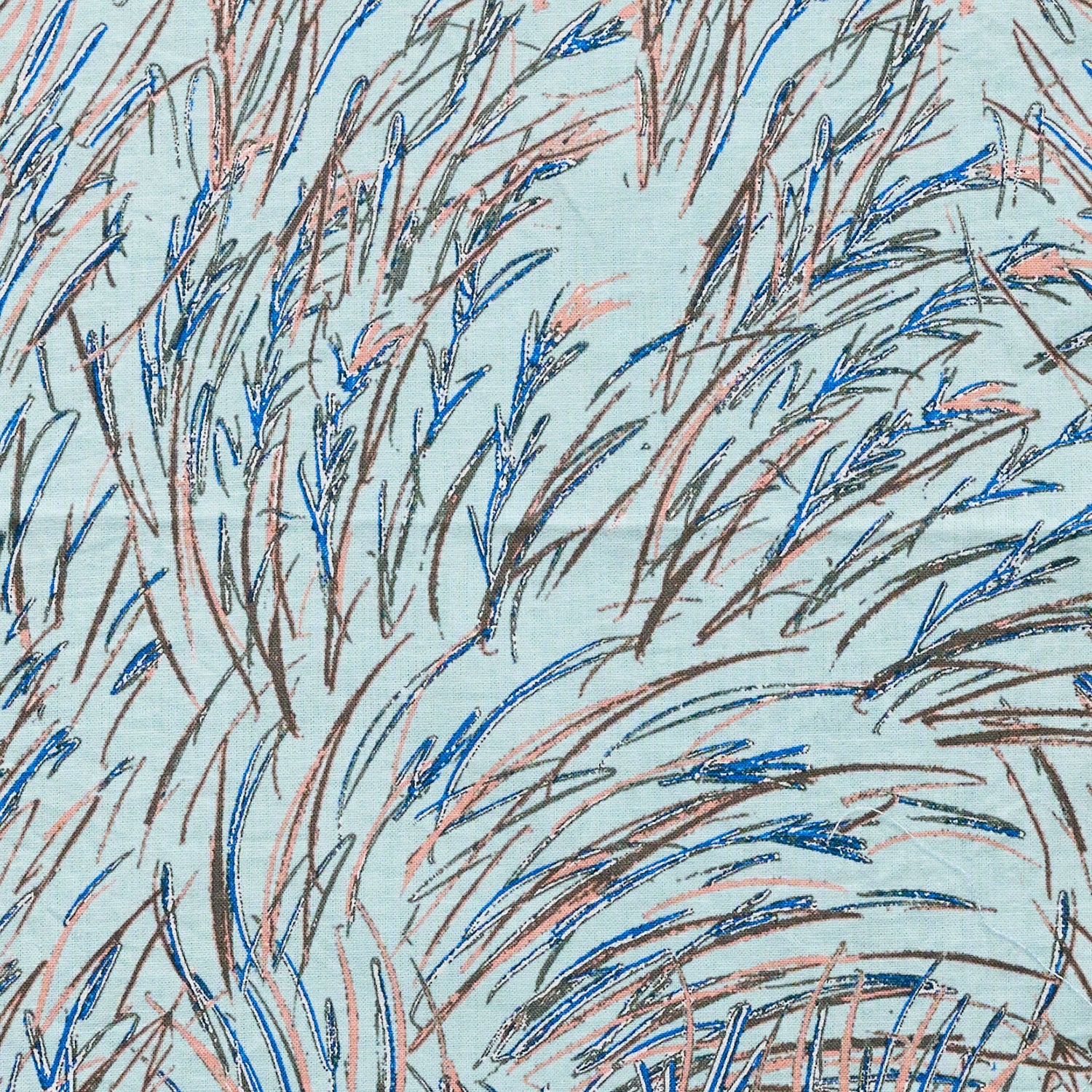 KESHIKI Harappa Cotton Linen Sheeting - Sax Blue EKX-4820-1