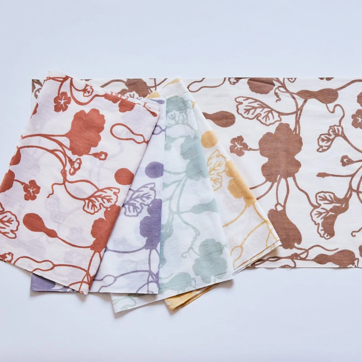 [Kokka Lifestyle] Botanical Dye Cotton Tenugui - Gourd