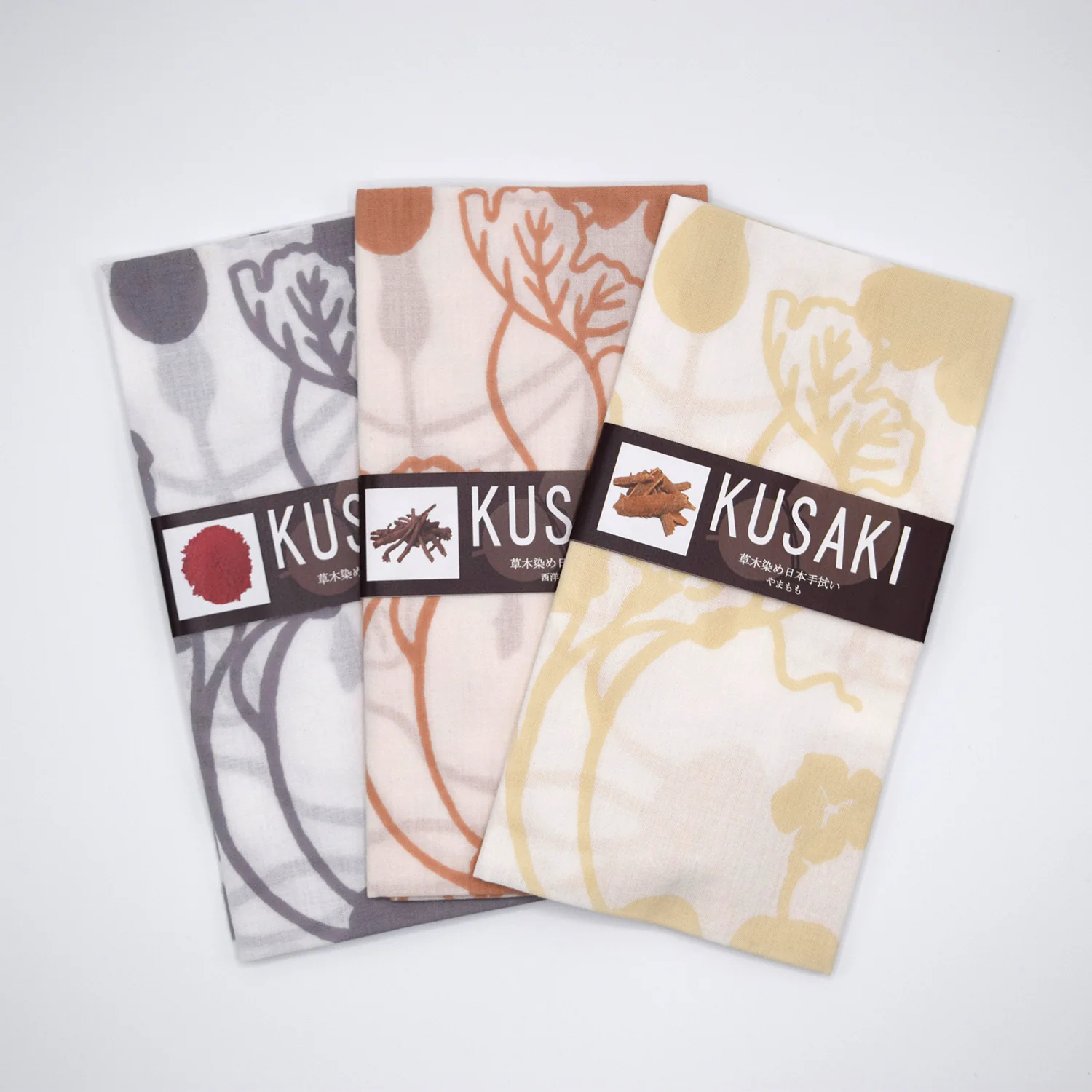 [Kokka Lifestyle] Botanical Dye Cotton Tenugui - Gourd - Image 3