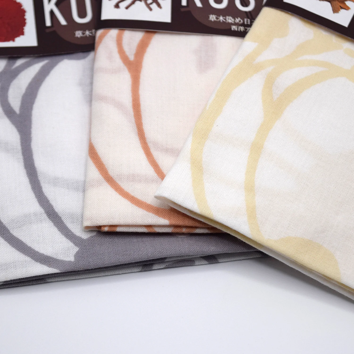 [Kokka Lifestyle] Botanical Dye Cotton Tenugui - Gourd - Image 4