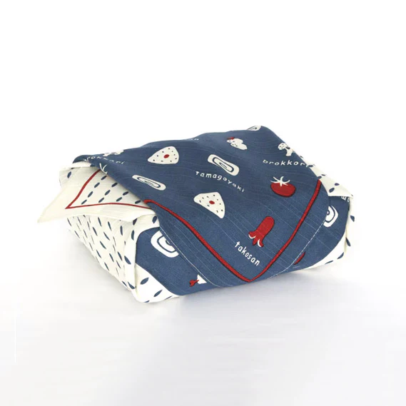 [Kokka Lifestyle] Cotton Furoshiki - Lunch Box Grey - Image 3