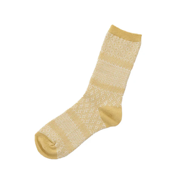 [Kokka Lifestyle] Cotton Linen Jacquard Socks - Image 8