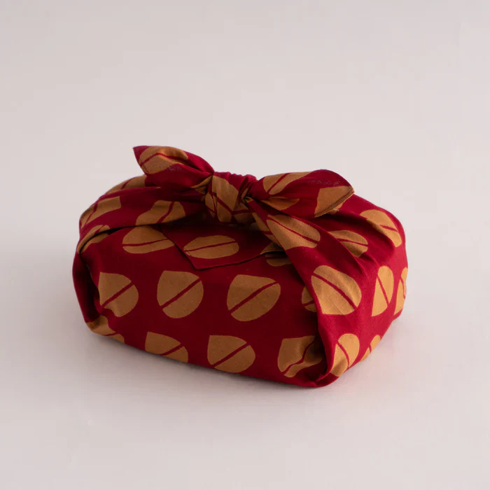[Kokka Lifestyle] Cotton Mini Furoshiki - Chestnut - Image 3