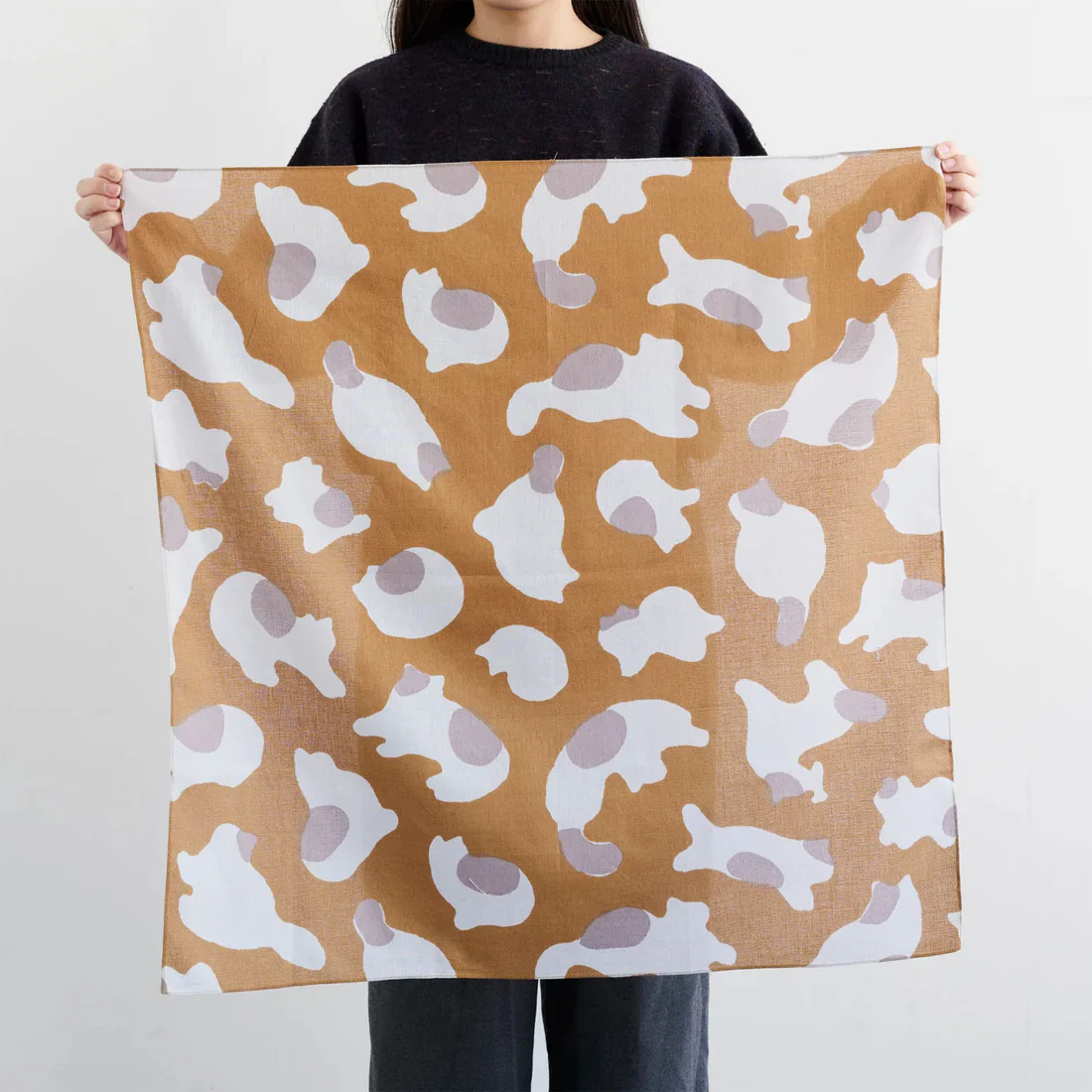 [Kokka Lifestyle] Lightweigt Cotton Furoshiki - Cat - Image 4