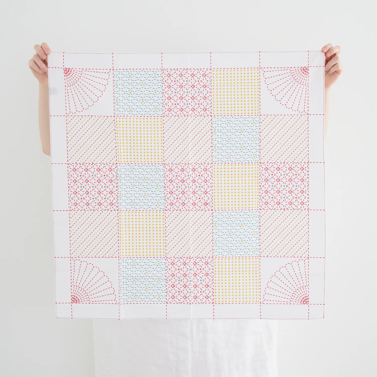 [Kokka Lifestyle] Sashiko Look Furoshiki - Square