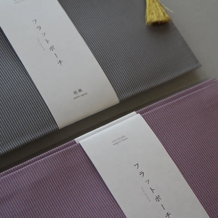 [Kokka Lifestyle] Woven Flat Pouch M - Image 7