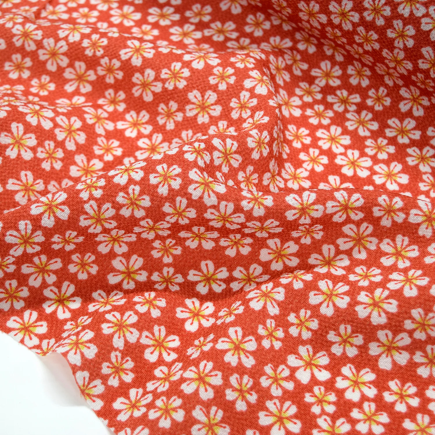 Kyo-Yuzen Rayon Chirimen Fabric - Cherry Blossoms [28" Width] LS-011-1