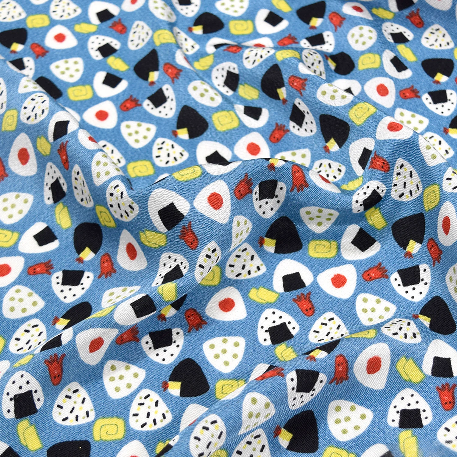 Kyo-Yuzen Rayon Chirimen Fabric - Onigiri [28" Width] LS-011-1 - Image 2