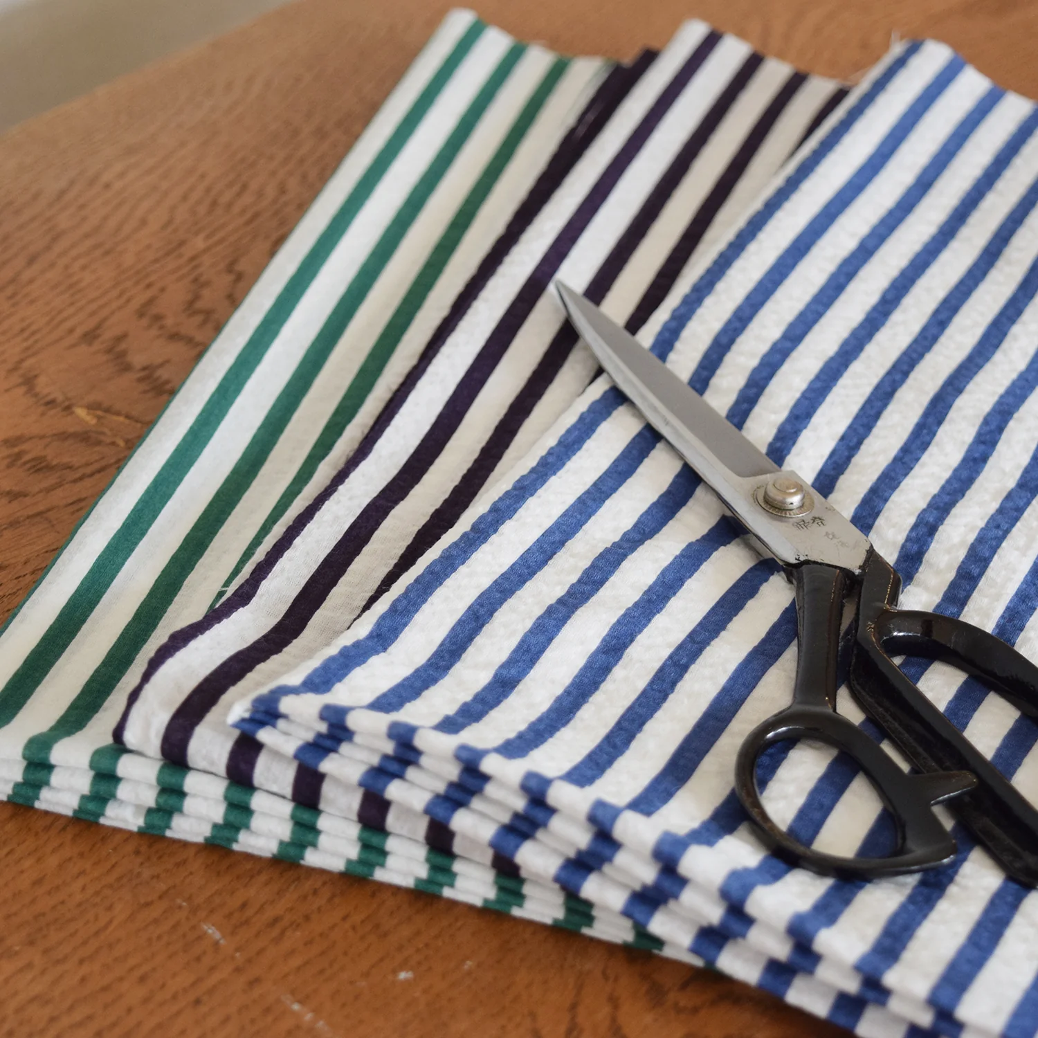 Marine Stripe Textured Cotton Lawn - Green NCA-91180-181 - Image 8