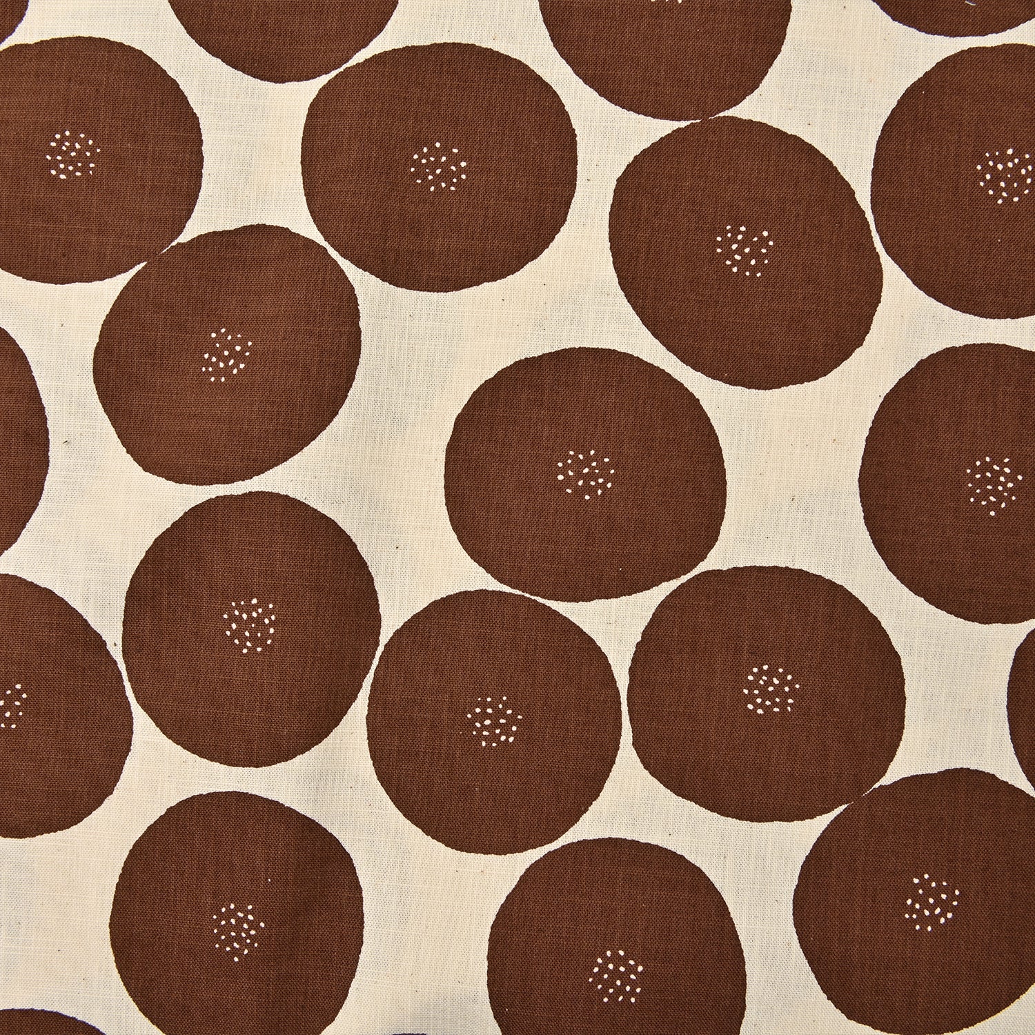 MUDDY WORKS Anpan Cotton Lightweight Canvas - White x Brown (Kokka Exclusive) EKX-1140 - Image 2