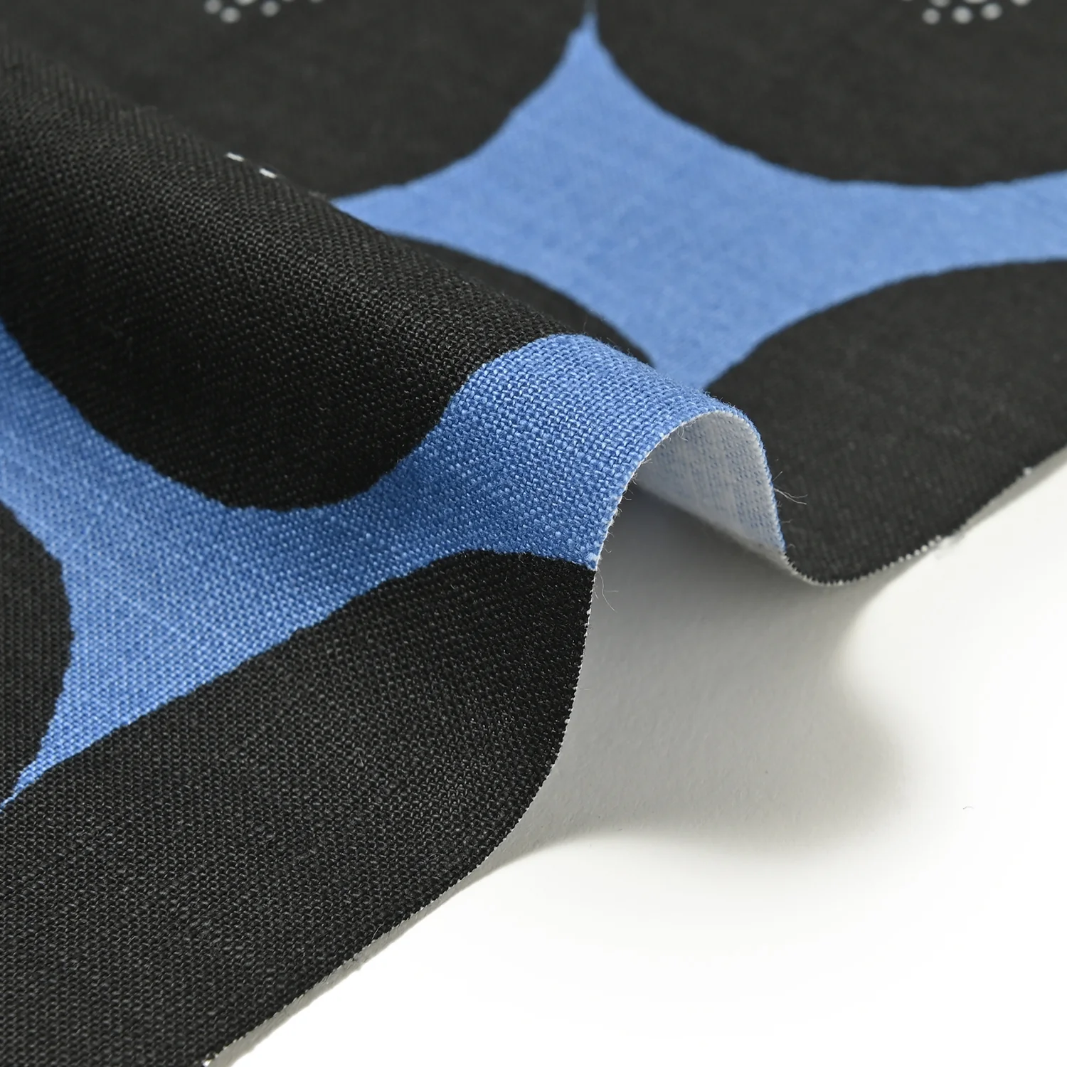 MUDDY WORKS Anpan Cotton Lightweight Canvas - Blue x Black (Kokka Exclusive) EKX-1140 - Image 3