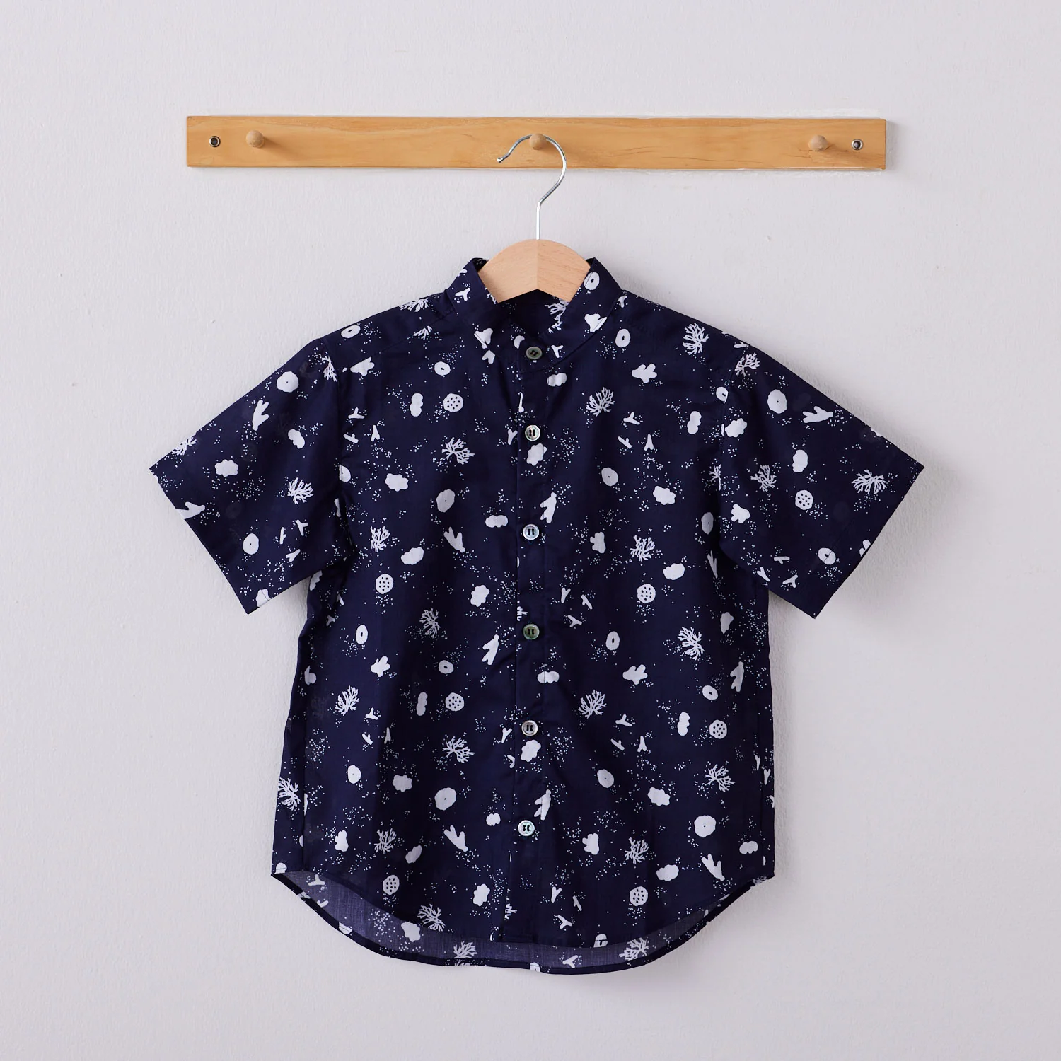 MUDDY WORKS Coral Organic Cotton Lawn - Navy EKX-142-1 - Image 3