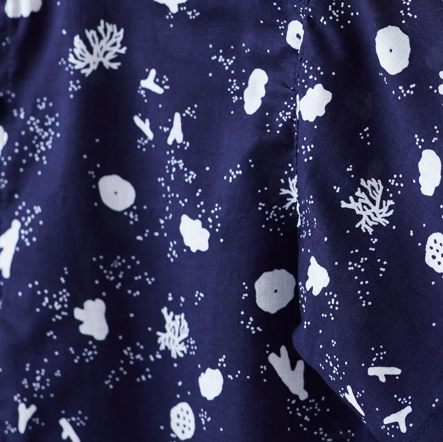 MUDDY WORKS Coral Organic Cotton Lawn - Navy EKX-142-1 - Image 5
