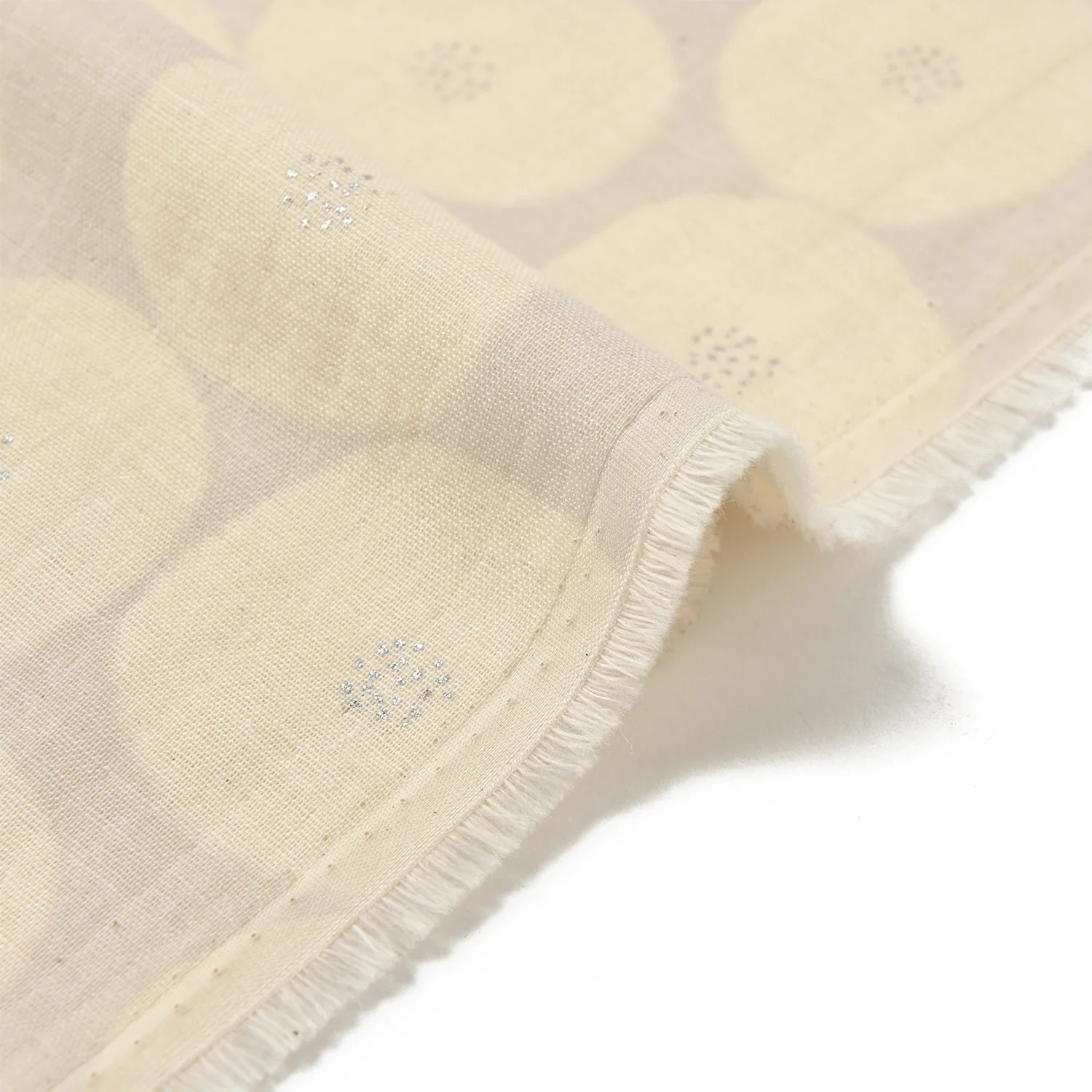MUDDY WORKS Mini Anpan Cotton Double Gauze - Grey x White x Silver Glitter - Image 2