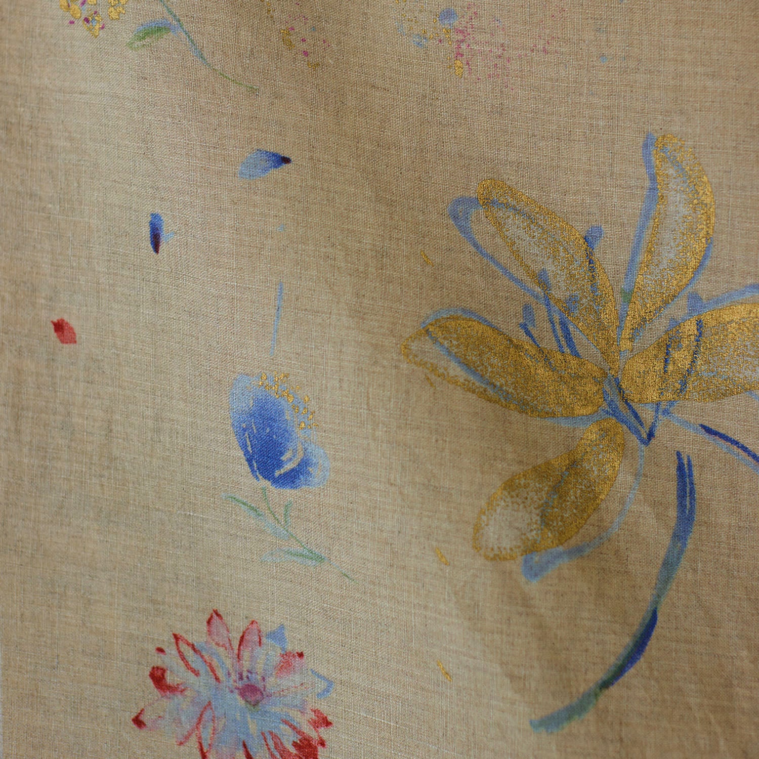 nani IRO Hana no toki niwa Linen - Light Beige EGX-11441-1