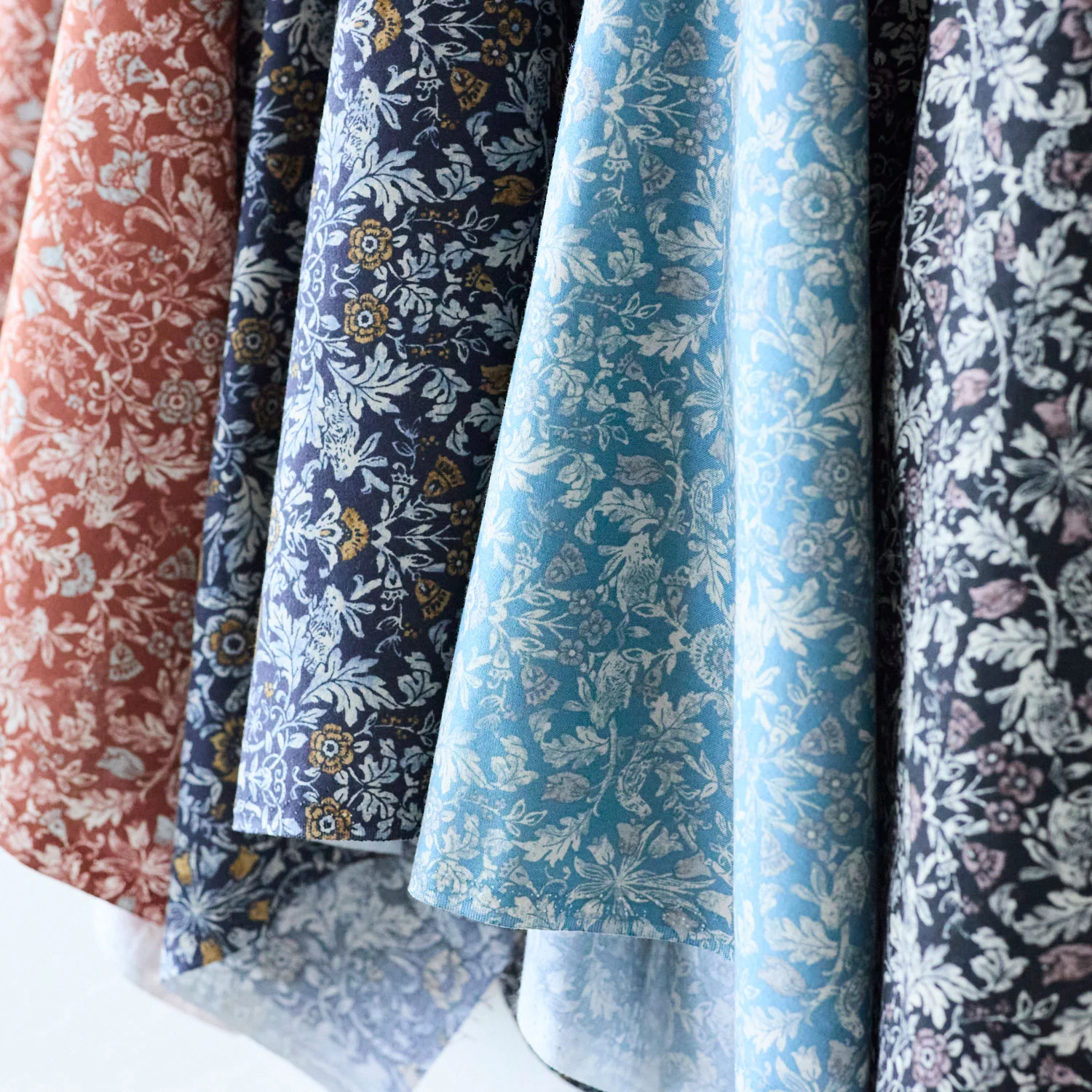 Natural Garden Brushed Cotton Sheeting - Blue YGA-86090-1 - Image 2