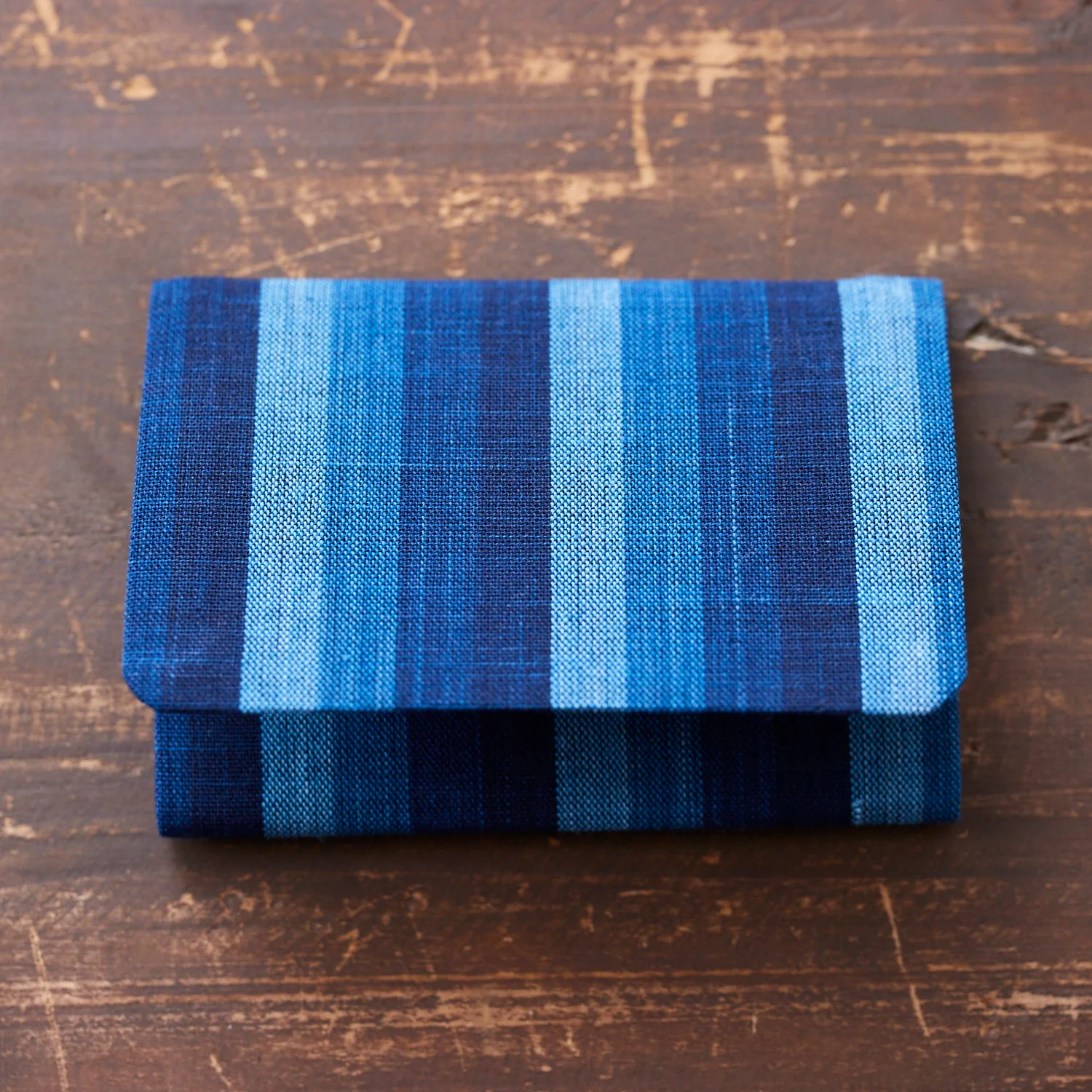 Natural Indigo Yarn-dyed Cotton - Wide Check [15" Width] - Image 5