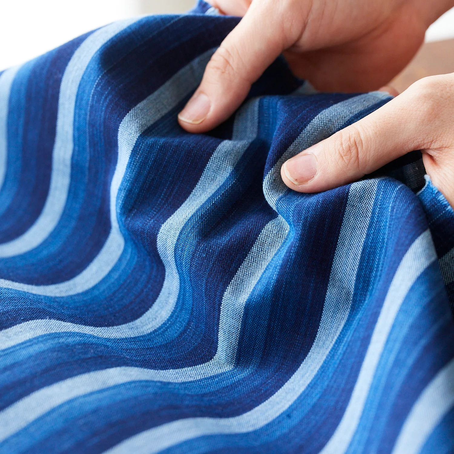 Natural Indigo Yarn-dyed Cotton - Stripe [15" Width] - Image 3