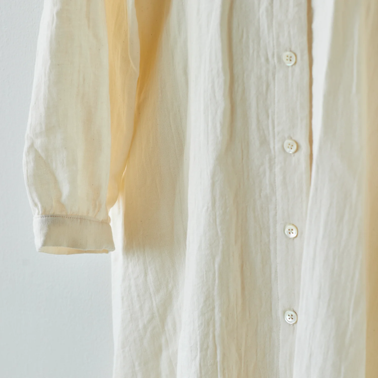 Nuno to Mono 100% Cotton Triple-Washed Double Gauze - Ecru YKA-500-1 - Image 9