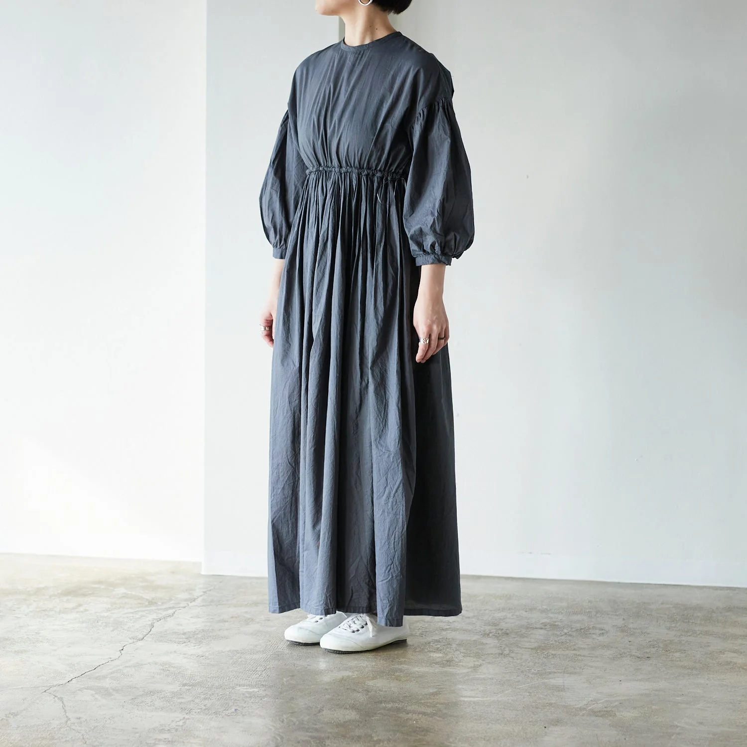 Nuno to Mono Cotton Washed Lawn - Charcoal YKA-590-1 - Image 3