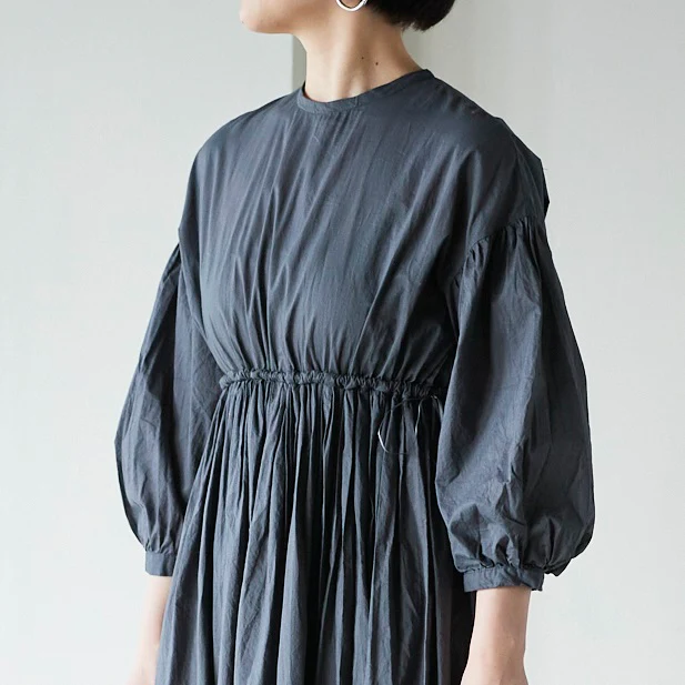 Nuno to Mono Cotton Washed Lawn - Charcoal YKA-590-1 - Image 4