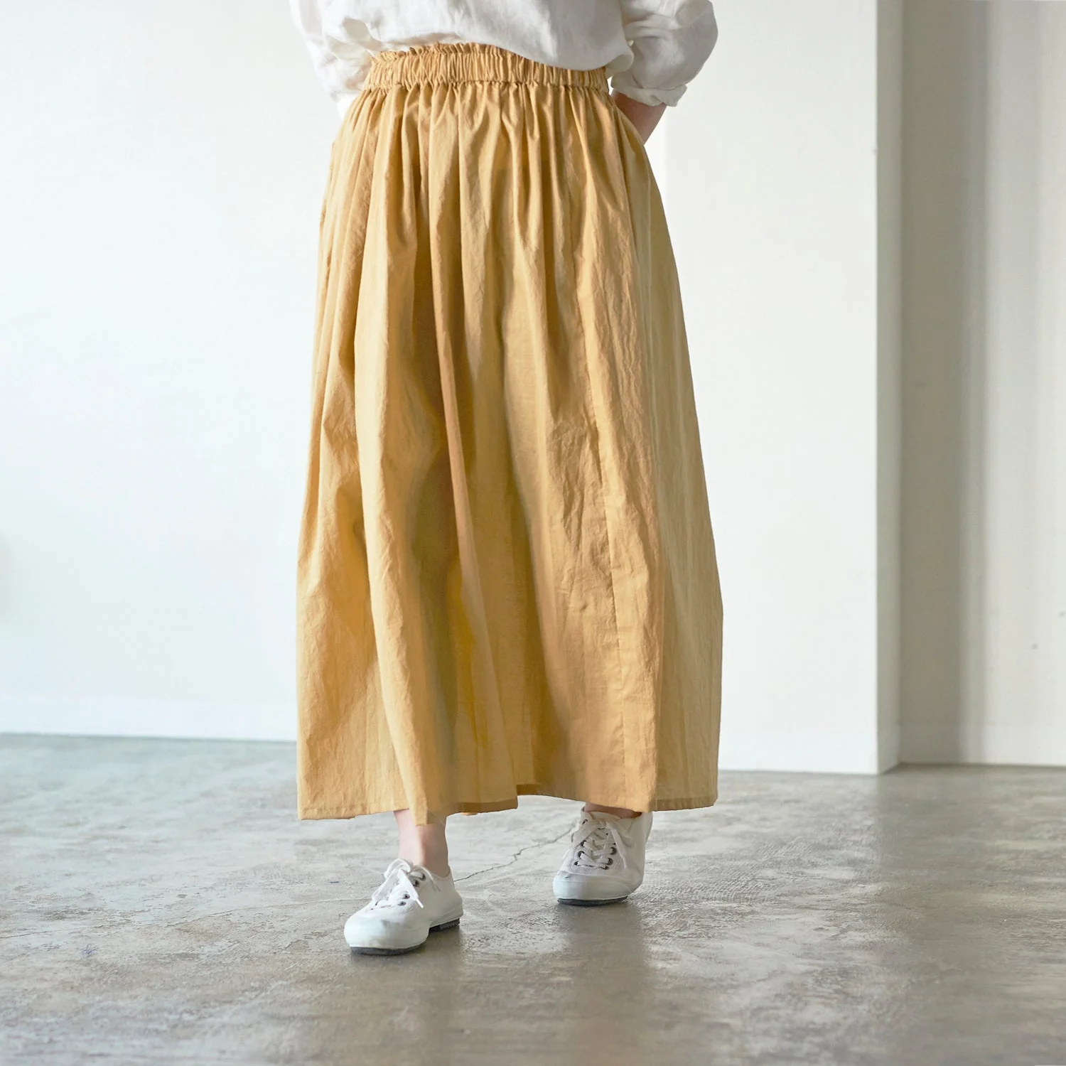 Nuno to Mono Cotton Washed Lawn - Yellow YKA-590-1 - Image 3