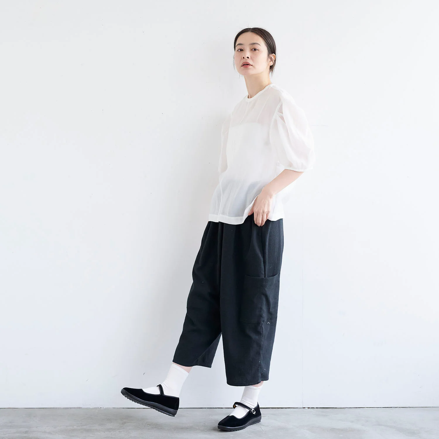 Nuno to Mono Triple Washed Cotton Dobby - White YKA-682-1 - Image 4