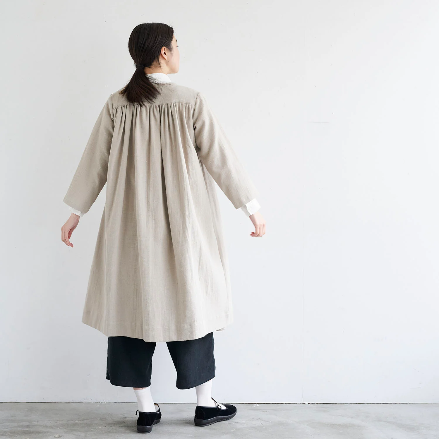 Nuno to Mono Triple Washed Cotton Dobby - White YKA-682-1 - Image 5