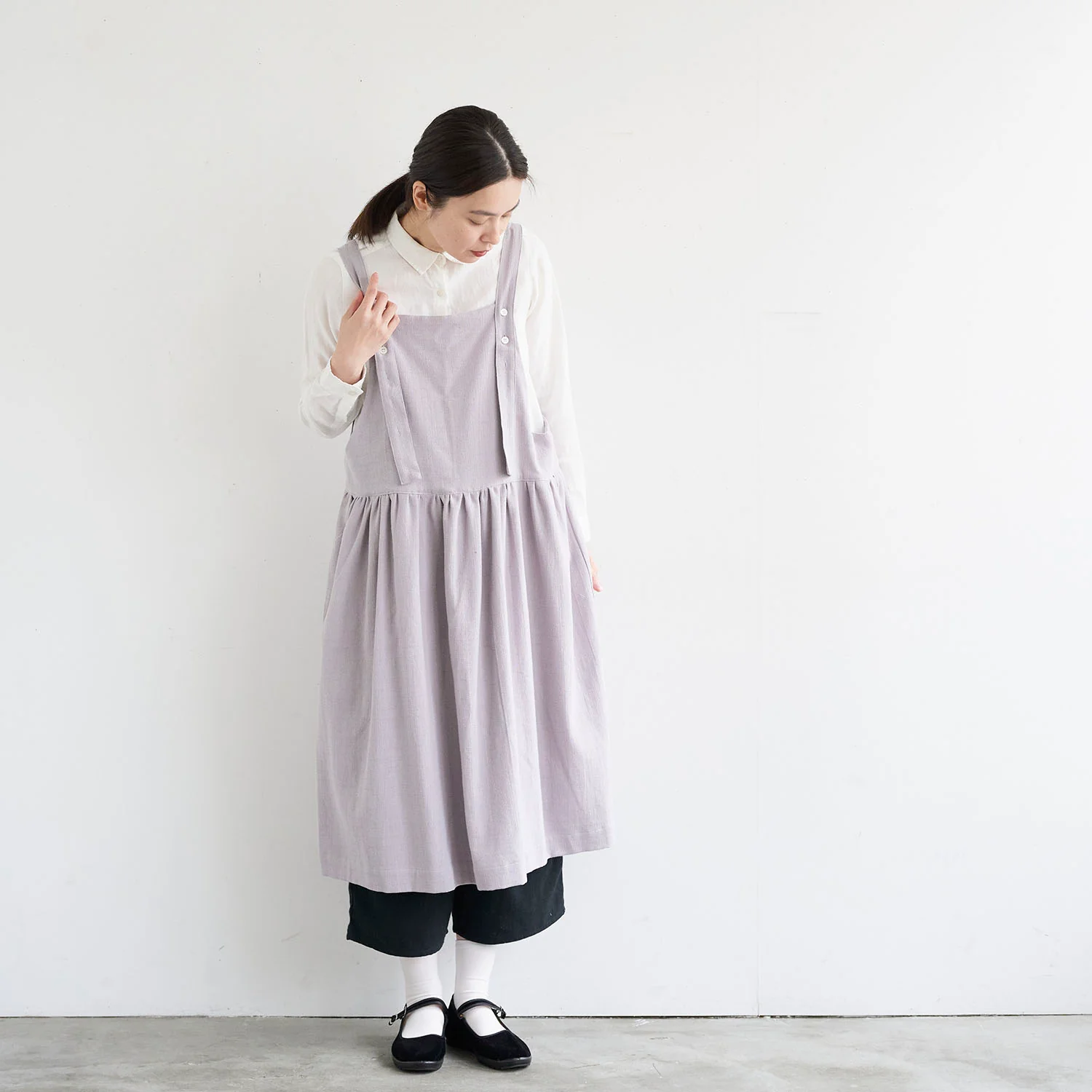 Nuno to Mono Triple Washed Cotton Dobby - White YKA-682-1 - Image 6