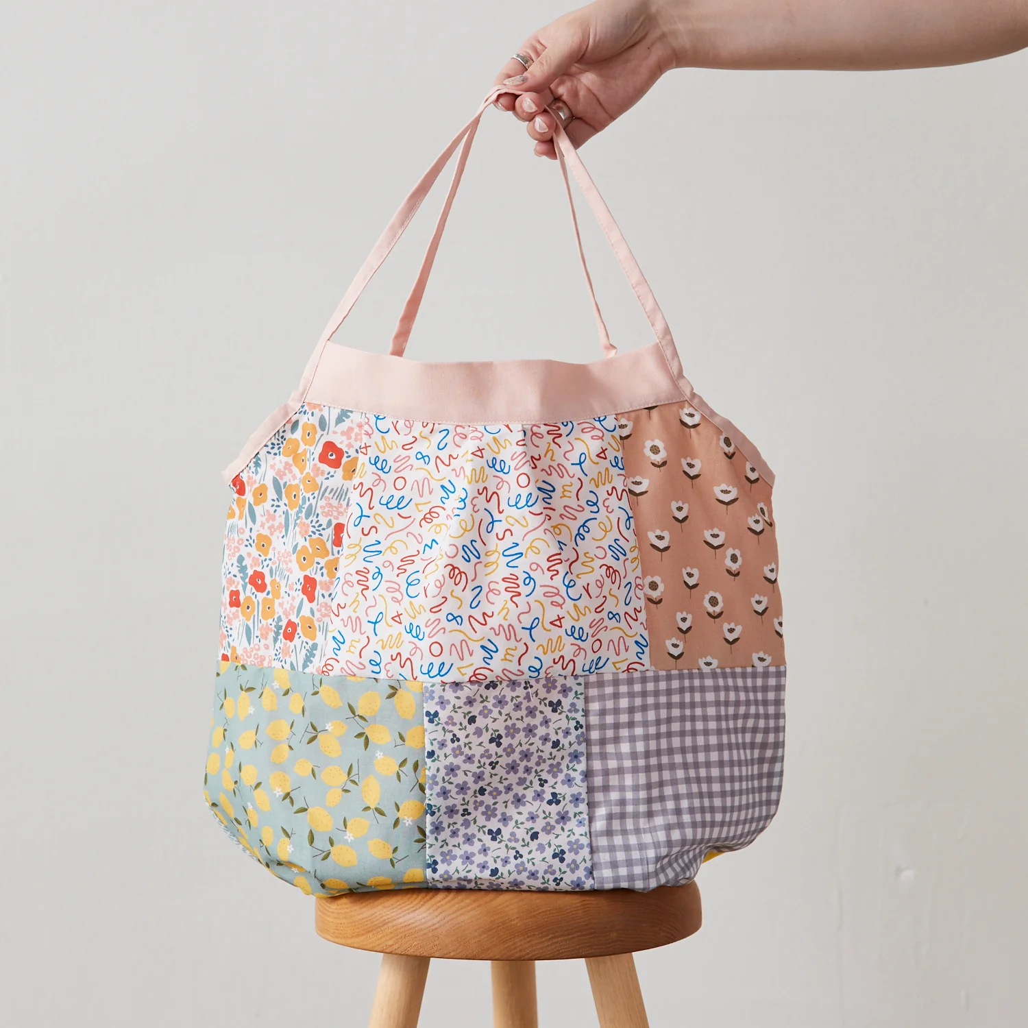 Patchwork Tote Bag Digital PDF Pattern & Illustrated Sewing Instructions - Image 11