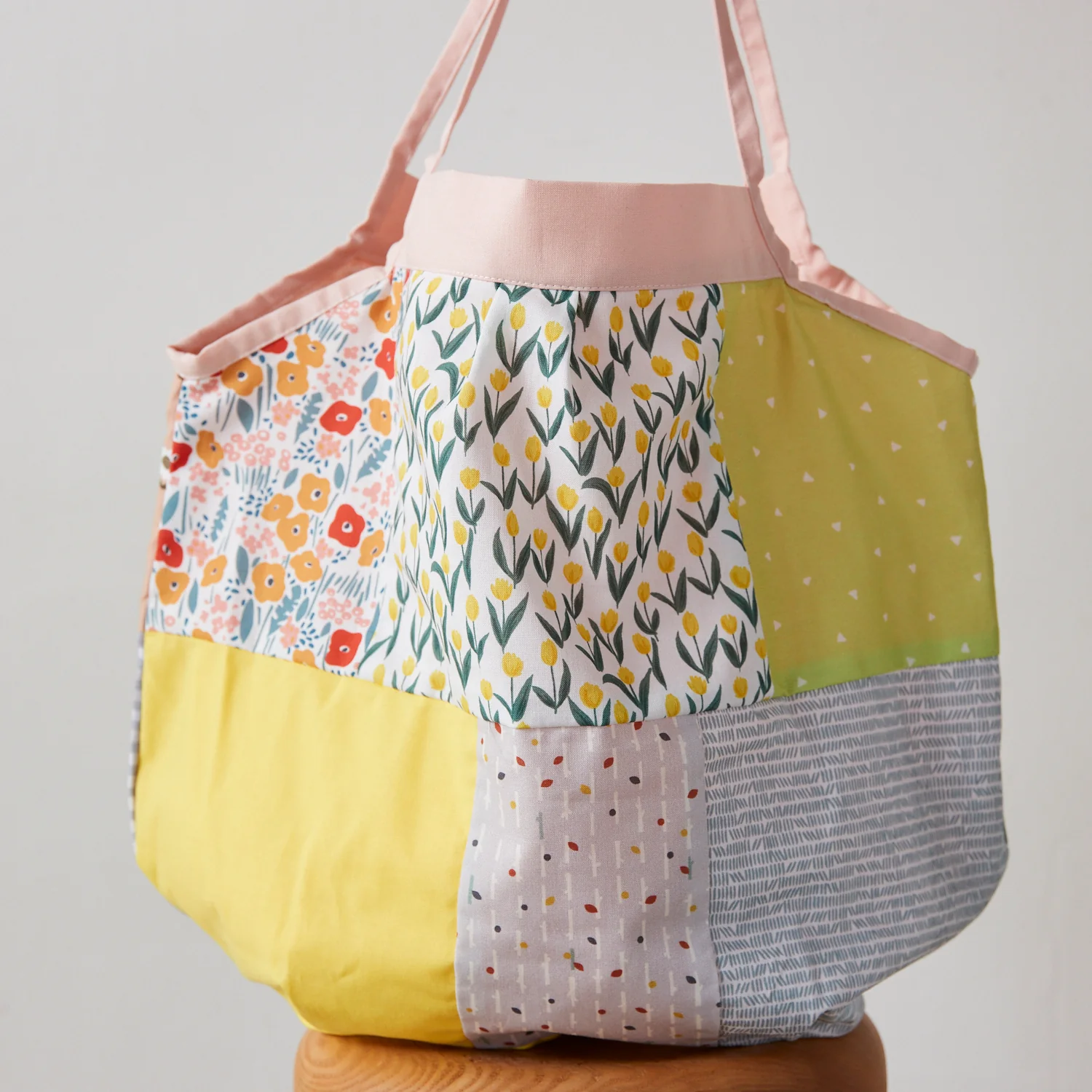 Patchwork Tote Bag Digital PDF Pattern & Illustrated Sewing Instructions - Image 8